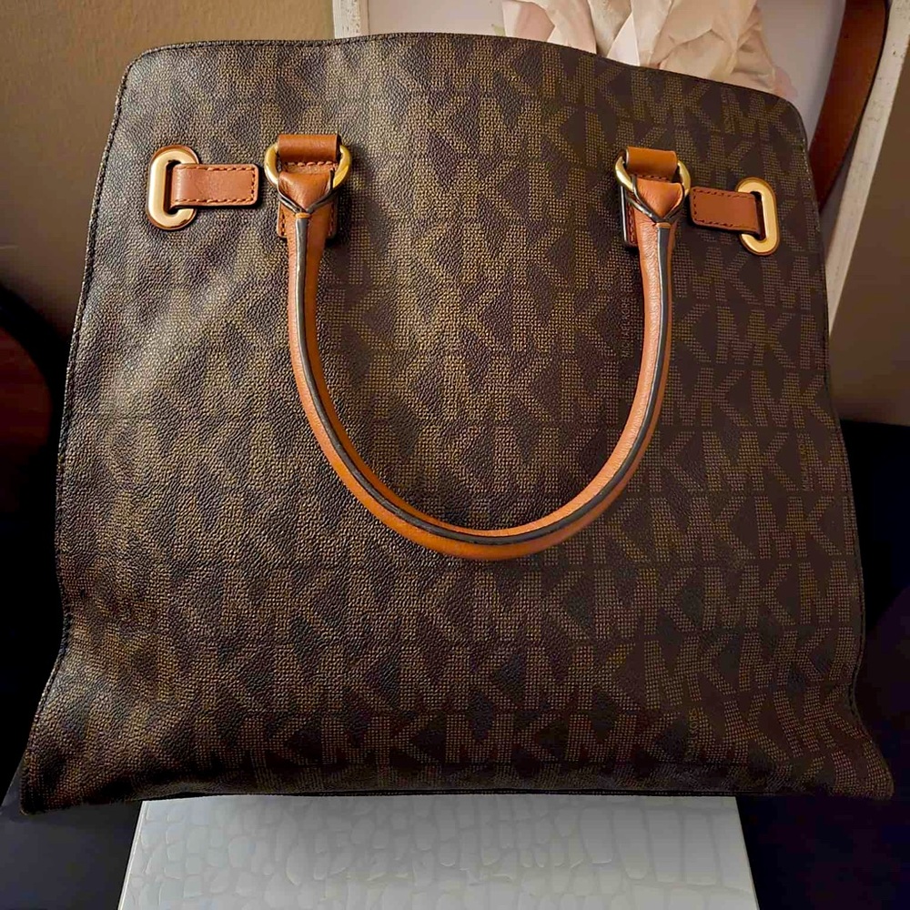 Michael Kors Dark Brown Monogram Tote